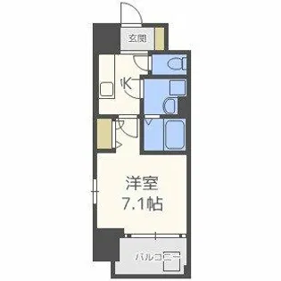 レジュールアッシュ梅田北【8階】の間取り