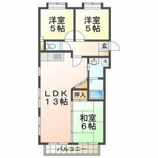ヴィユー歌敷山【3階】の間取り