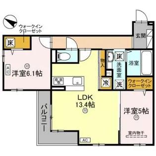 大阪府堺市西区上野芝向ヶ丘町2丁【アパート】の間取り