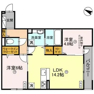 大阪府堺市西区上野芝向ヶ丘町2丁【アパート】の間取り