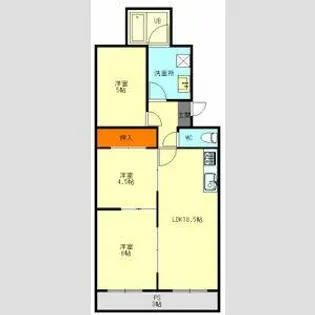 宝大幸ハイツ【5階】の間取り