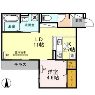 Blancheur関目【1階】の間取り