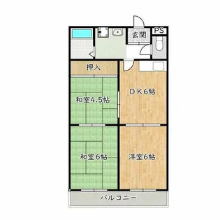 シャトー原山台【4階】の間取り