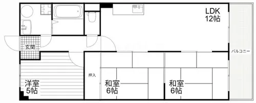 ユーハイツ千里【306号室】の間取り
