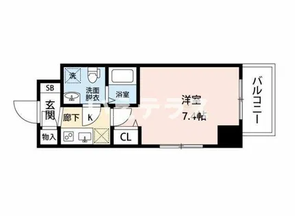 シャルマンパレ神戸花隈【2階】の間取り