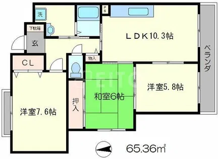 ソフィスタ洛北【2階】の間取り