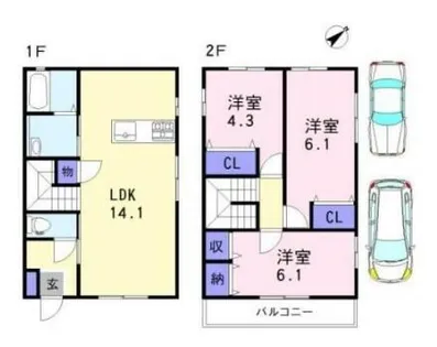 マグノリア【1階】の間取り