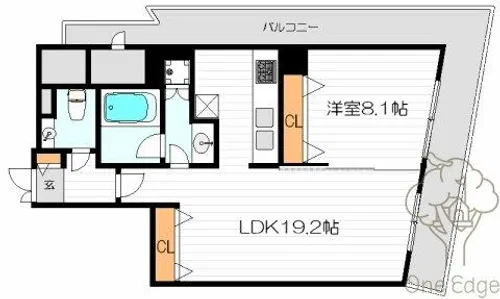 CHASKA CHAYAMACHI RESIDENCE【15階】の間取り
