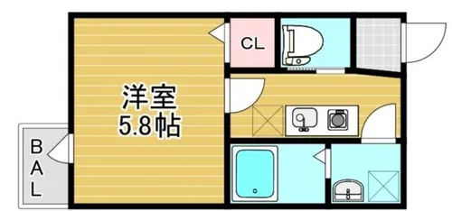 GARNET RESIDENCE MIYA【3階】の間取り