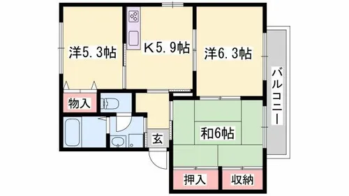 シャーメゾン蒲田【A201号室】の間取り