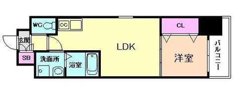 クローバーレジデンス川西【8階】の間取り