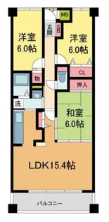 カルム夙川【5階】の間取り