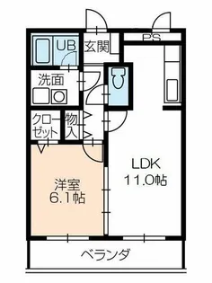 グランジール【306号室】の間取り