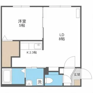 アルス新道東【1階】の間取り