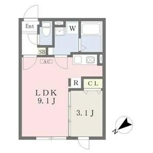 quador神宮西【2階】の間取り