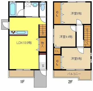 ラルジュ曽根【A号室】の間取り