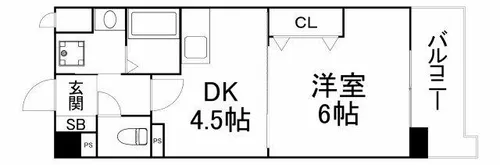 ブランクレール谷町【10階】の間取り