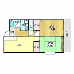 スギヒラハイツ【6階】の間取り