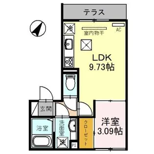 ジョリ シャンブル【302号室】の間取り