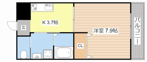ウエストヴィレッジ【305号室】の間取り