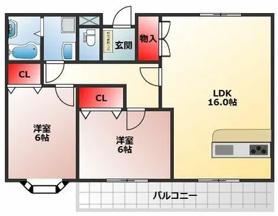 F・マンション【2階】の間取り