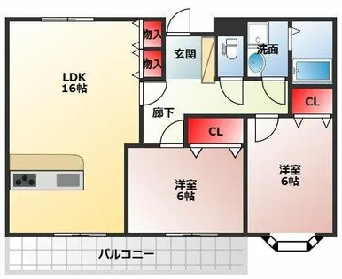 F・マンション【3階】の間取り