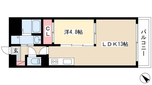 ルーエ千種【802号室】の間取り