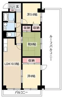 ヒルズ池場【5C号室】の間取り