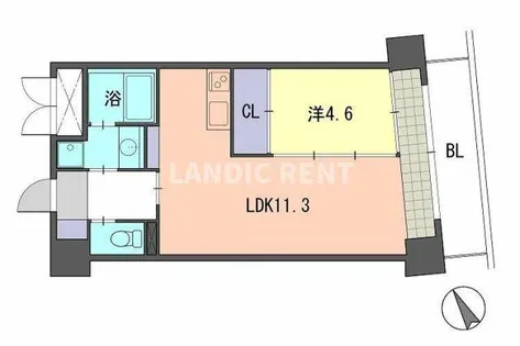 レジデンス住吉【11階】の間取り