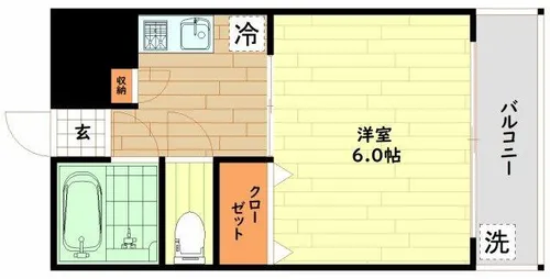 エステート野田【6階】の間取り