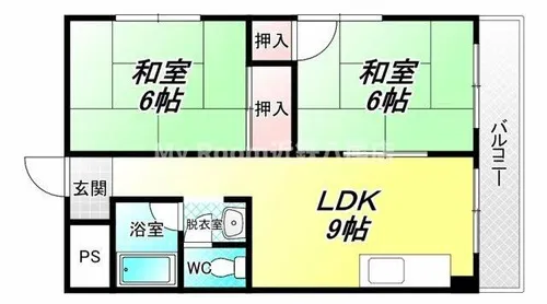 沼ハイツ【1階】の間取り