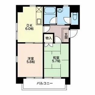 パークサイド仲の町【4階】の間取り