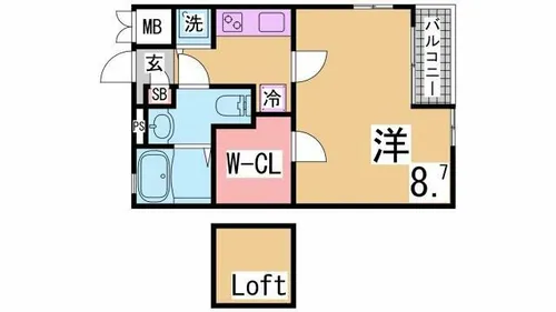 兵庫県神戸市兵庫区会下山町1丁目【アパート】の間取り