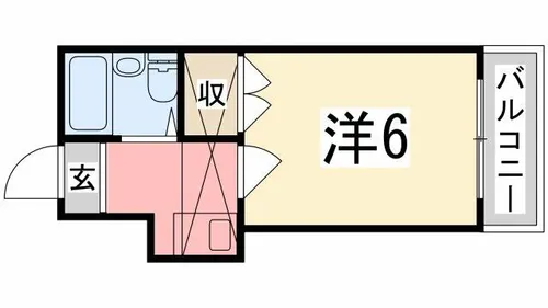 エージーコート【203号室】の間取り