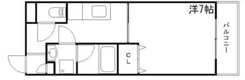 ベルドミール西二階町【102号室】の間取り