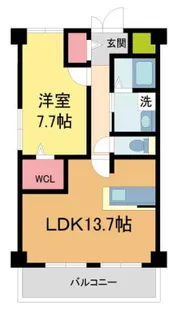 夙川ニューコーポ【410号室】の間取り