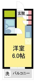 キューブ芦屋【110号室】の間取り