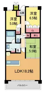ジオ西宮北口ガーデンズNW棟【8階】の間取り