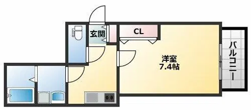 INOVE友井Ⅲ【203号室】の間取り