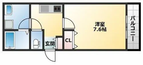 INOVE友井Ⅲ【204号室】の間取り