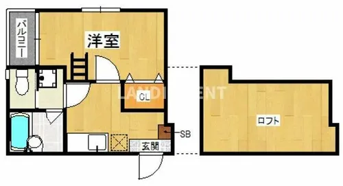 コンフォートベネフィス箱崎8【2階】の間取り