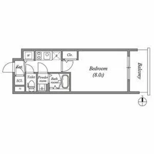 カーサレグラス城東セントラル【8階】の間取り