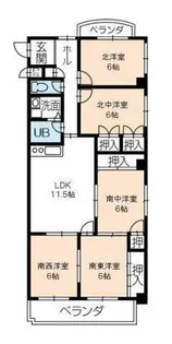 フィオーレ草間【3F号室】の間取り