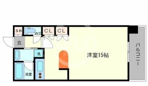 CITY SPIRE難波WEST【4階】の間取り