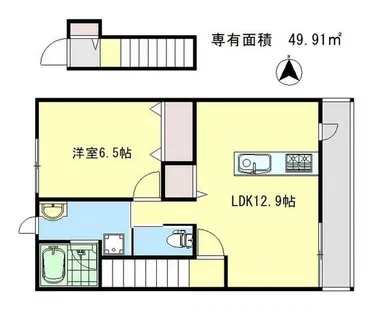 ルースプラトー【2階】の間取り