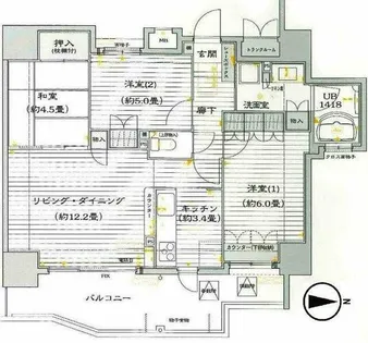 BELISTA岡崎戸崎【504号室】の間取り