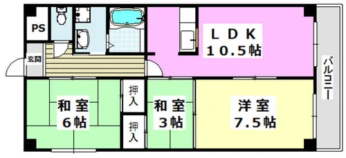 ルミエール・チヨ【101号室】の間取り