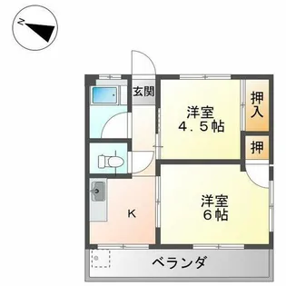 びわざとマンション【201号室】の間取り