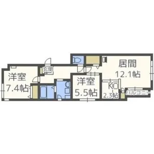 さくら北11条【3階】の間取り