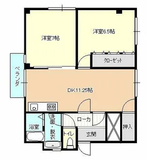 中川ハイツ【1F号室】の間取り